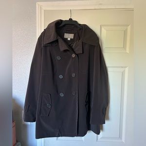 Croft & Barrow Women's Lined Charcoal Brown trench coat, size 1X